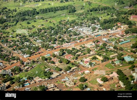 Aerial View Of The Remote Town Of Torit South Sudan Stock Photo Alamy
