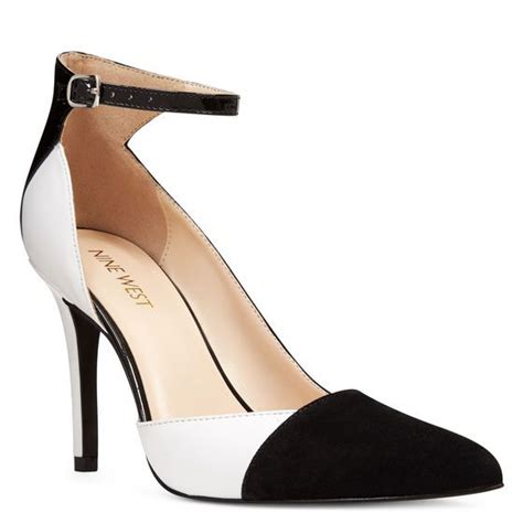 Nine West Forgiven Half Dorsay Pumps Black And White Pumps Black