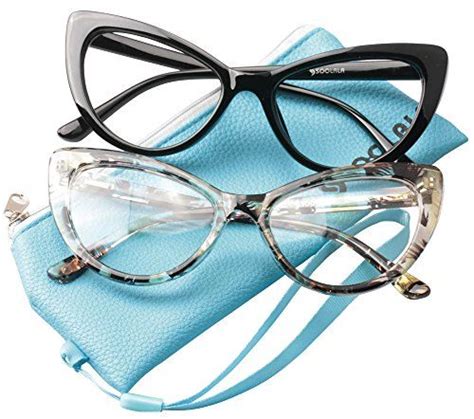 Soolala Womens Oversized Fashion Cat Eye Eyeglasses Frame Large Reading Glasses Blackyellow 25d