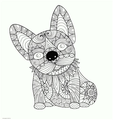 Mandala De Perro Para Colorear Imprimir E Dibujar Coloringonlycom