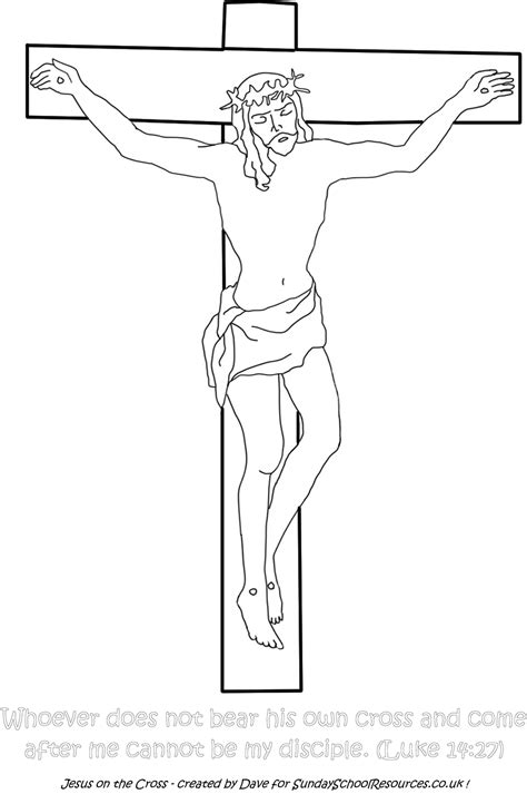 Jesus On Cross Coloring Clip Art Library