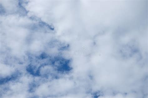 Beautiful White Clouds With Blue Sky Background Tiny Clouds Stock