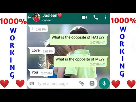 Maybe you would like to learn more about one of these? Best Way To Propose A Girl/Boy On WhatsApp/ Facebook\ Instagram with Romantic chat!100% Working ...