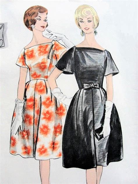 1960 Glamorous Simonetta Cocktail Party Evening Dress Pattern Vogue