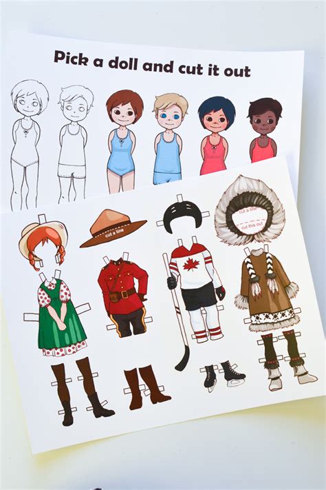New theme colouring pages digital stamps deco dress up challenges printables. Canadian Dress-Up Paper Doll: Printable Template with ...