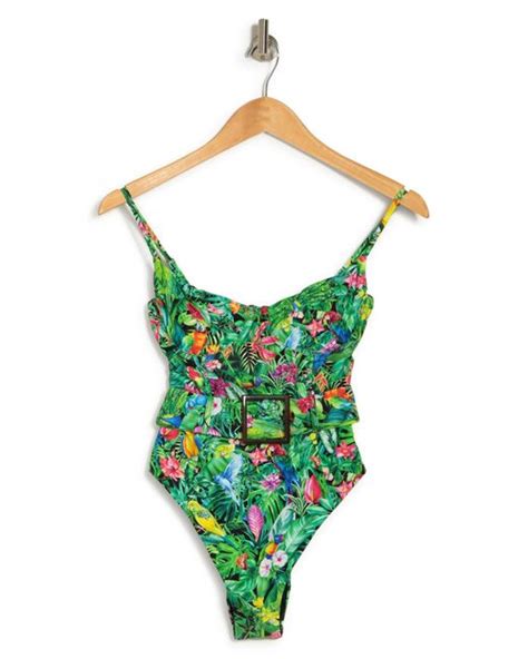 We Wore What Danielle One Piece Swimsuit In Green Lyst