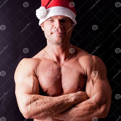 Muscular Santa Claus Stock Photo Image Of Body Adult 47563990