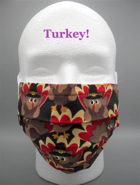 Thanksgiving Face Mask Washable Face Masks 100 Cotton Etsy
