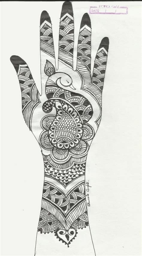 Simple Pencil Sketches Of Mehndi Designs Mehndi Style Flower Tattoo