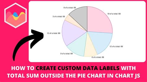 How To Create Custom Data Labels With Total Sum Outside The Pie Chart In Chart JS YouTube
