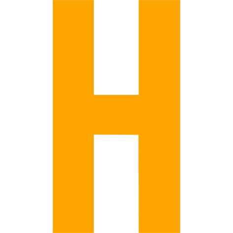 Orange Letter H Icon Free Orange Letter Icons