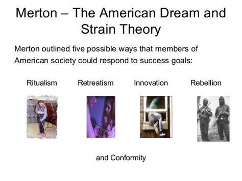 Success Goals Strain Theory American Dream