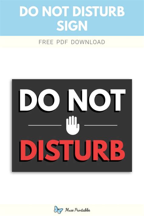 Printable Do Not Disturb Sign Template In Don T Disturb Sign