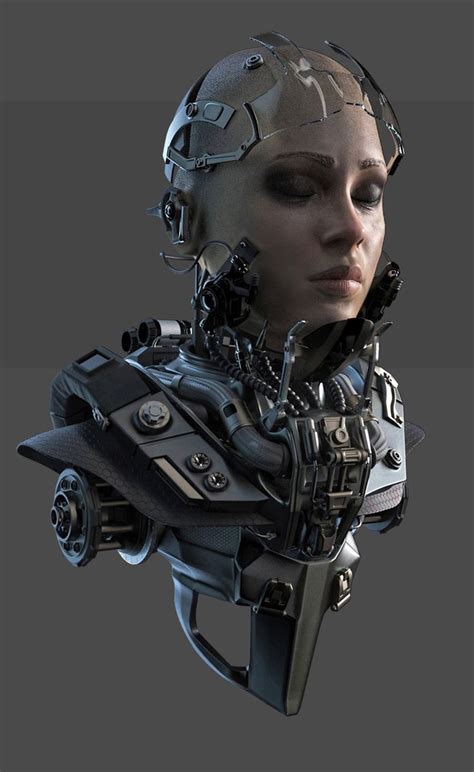 Cyborg Bust Rory Björkman Robot Art Robot Concept Art Cyborg