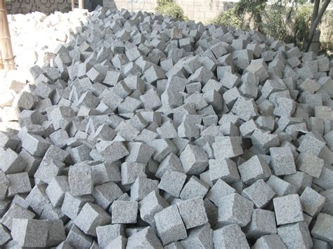 Cube Stone Landscaping Stones China G603 Grey Granite Cubestone Pavers