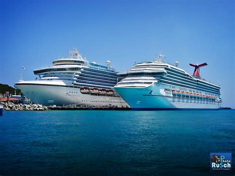 Carnival Valor Next To Caribbean Princess At Port Of St Maarten Offers