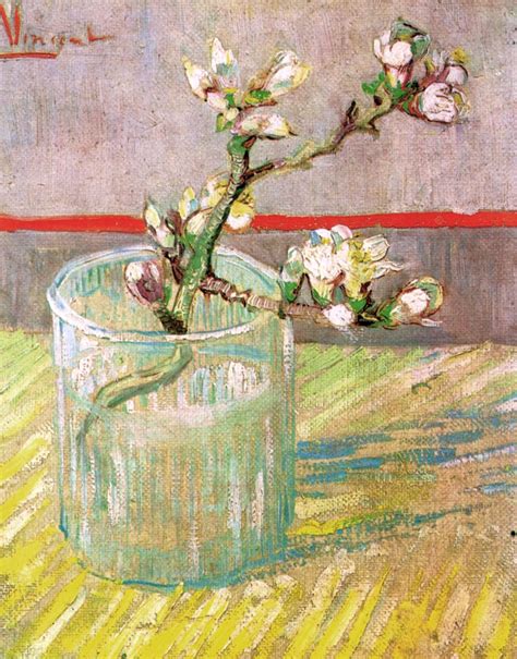Blossoming Almond Branch In A Glass 1888 Vincent Van Gogh Encyclopedia Of