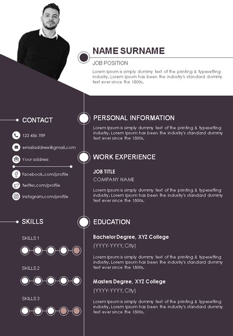 Curriculum Vitae Sample Templates To Amplify Your Employability Skills