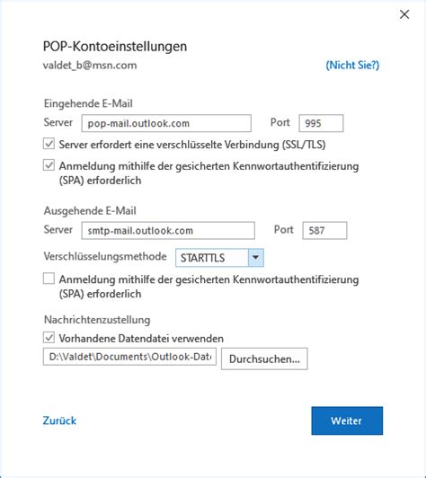 Hotmail Pop3 E Mail Konto In Outlook 2019 Hinzufügen It