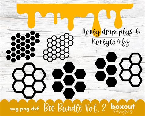 Bee Svg Bundle Honeycomb Svg Honey Drip Honeypot Etsy