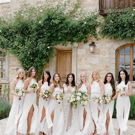 7 Real Bridal Parties Who Wore White
