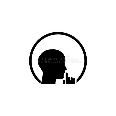 Simple Illustration Of Head Symbol Quiet Icon For Web Design Isolated