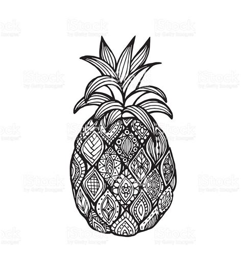 Pin De Lala Dewitt En Pineapple Coloring Pages Tatuaje De Piña Arte