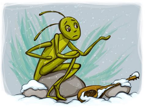 Grasshopper And The Ant By Adelya Tumasyeva At