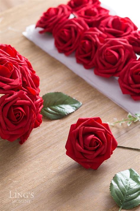 10% off flowers at ling's moment. Amazon.com: Ling's moment Artificial Flowers Dark Red ...