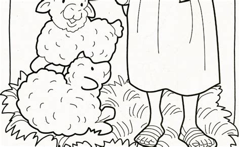 Beautiful Jesus And Sheep Coloring Page Thousand Of The Best