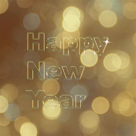 Golden Happy New Year Free Stock Photo - Public Domain Pictures