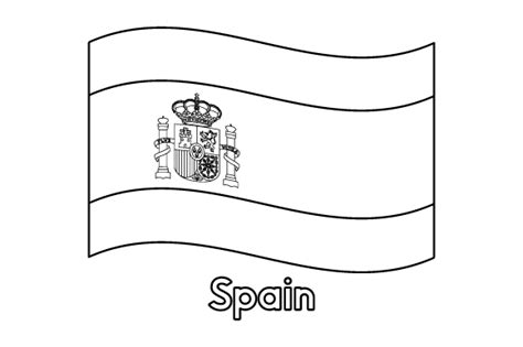 Spain Flag Coloring Page Archivo De Corte SVG Por Creative Fabrica