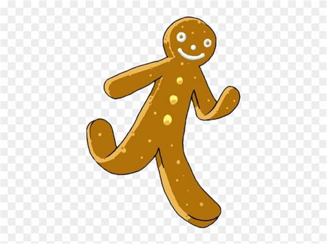 cartoon gingerbread man running