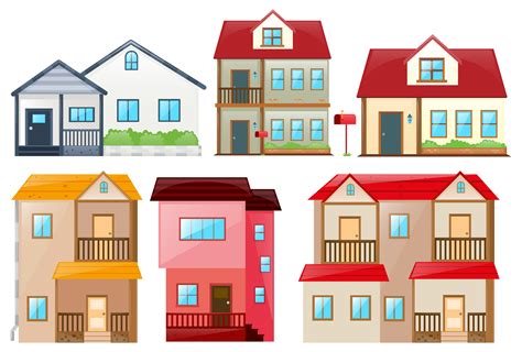 Different Design Of Houses 369316 Vector Art At Vecteezy