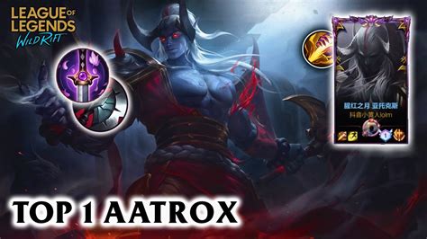 Wild Rift Aatrox 1 Blood Moon Aatrox S7 Ranked Gameplay Build