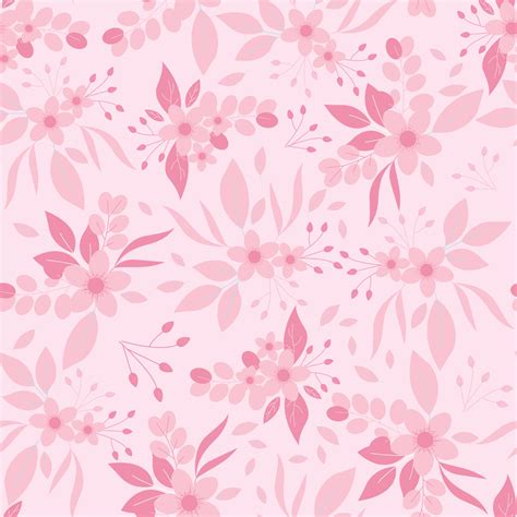 Monotone Pink Flowers Seamless Pattern Pink Floral Print 2163067
