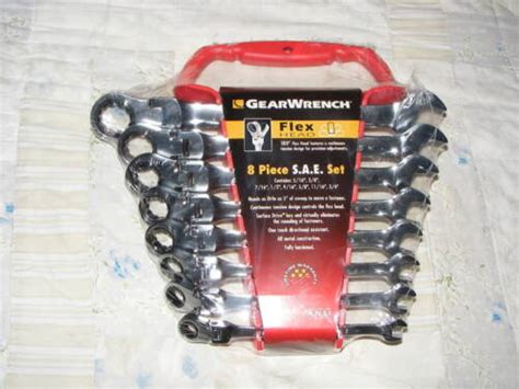 Gearwrench 8pc Sae Flex Head Ratcheting Wrench Set 9701 Ebay