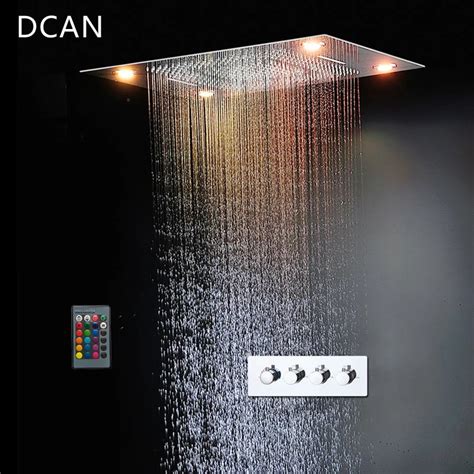 Dcan Led Shower System Ceiling Mount Rain Head Set 31 Luxury Big Rain Shower Head Dual Rain And