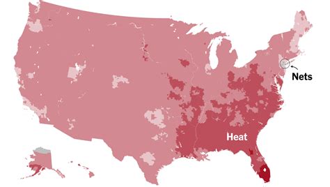 Graphic Nba Fan Map What Areas Cheer For What Teams