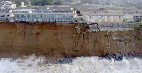California Coastal Erosion Filmed By Drone Video Joemygod