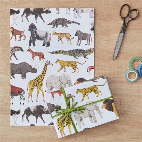 Safari Animal T Wrap Four Sheets By James Barker