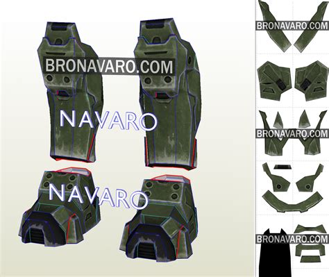 Halo 3 Cosplay Armor Template Master Chief Full Armor Pepakura Navaro