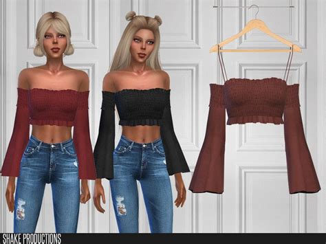 Pin By 🌹gera Grace🗝 On Sims 4 Tops Sims 4 Female