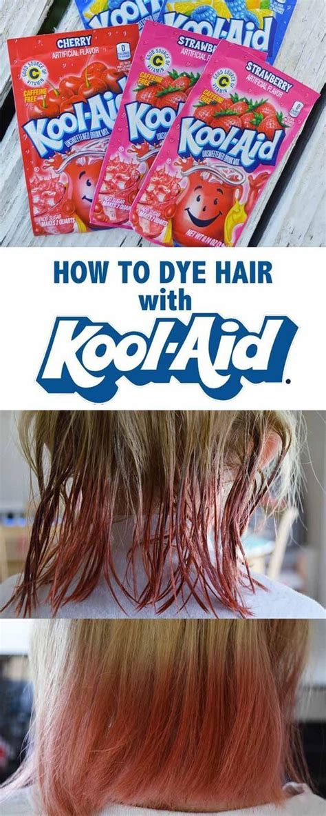 How To Dye Your Hair With Kool Aid Kool Aid Hair Kool Aid Hair Dye