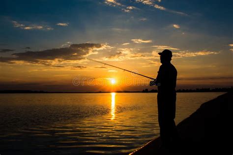 Fisherman In The Sunset Editorial Stock Image Image Of Fisherman