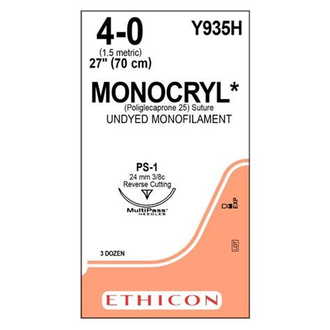 Monocryl Y935h Suture Henry Schein Medical