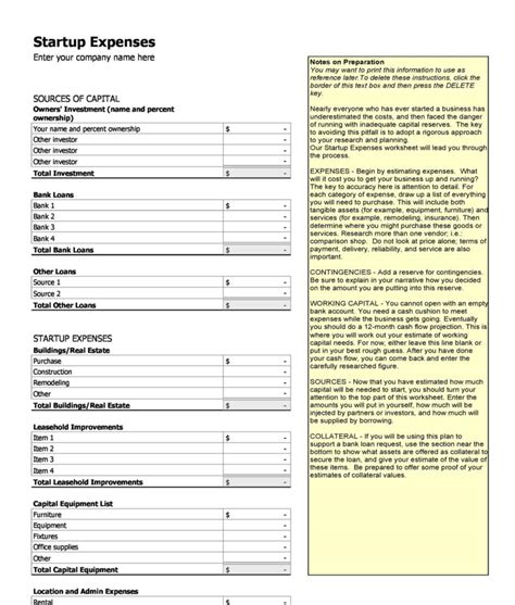 50 Best Startup Budget Templates Free Download Templatelab