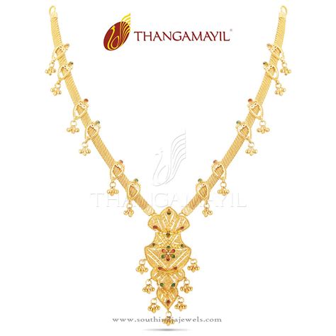 Light Weight Gold Necklace From Thangamayil South India Jewels