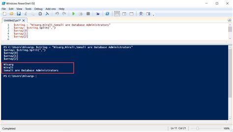 Using Powershell To Split A String Into An Array