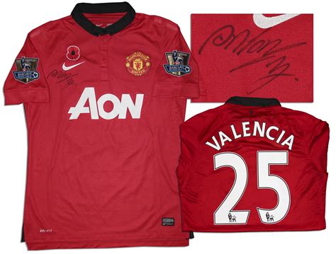 Lot Detail Antonio Valencia Signed Match Worn Shirt From Manchester